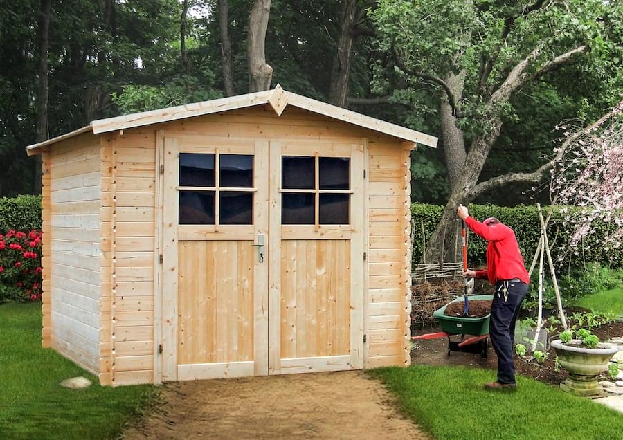 Schowek ogrodowy domek z drewna Złocień 216x266