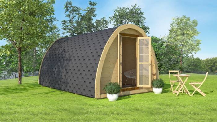 Drewniany dom na działkę rekreacyjną BECZKA dł. 4,8m