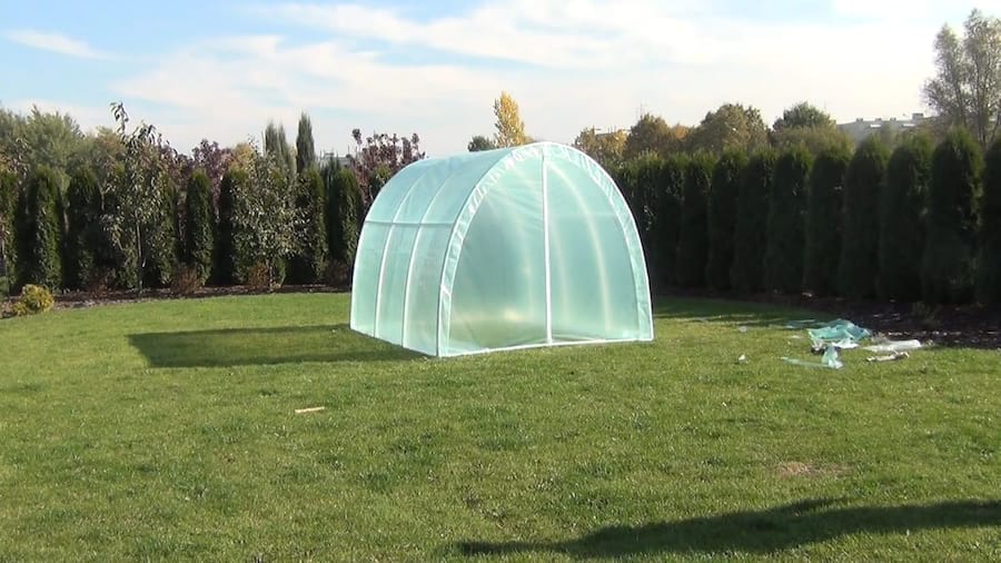 Tunel szklarniowy po montażu