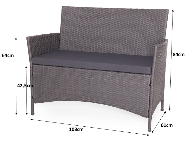 Trimante Sofa Grey Wymiary