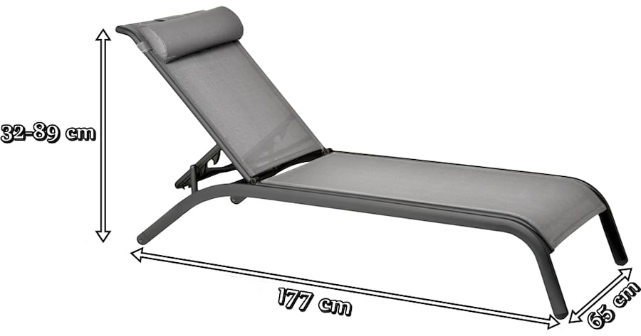 Leżak składany daytona Curver Corfu wymiary