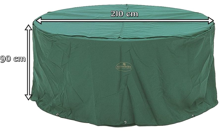 Alexander Rose okrągły pokrowiec na meble ogrodowe 210x90 zielony FC1 - wymiary