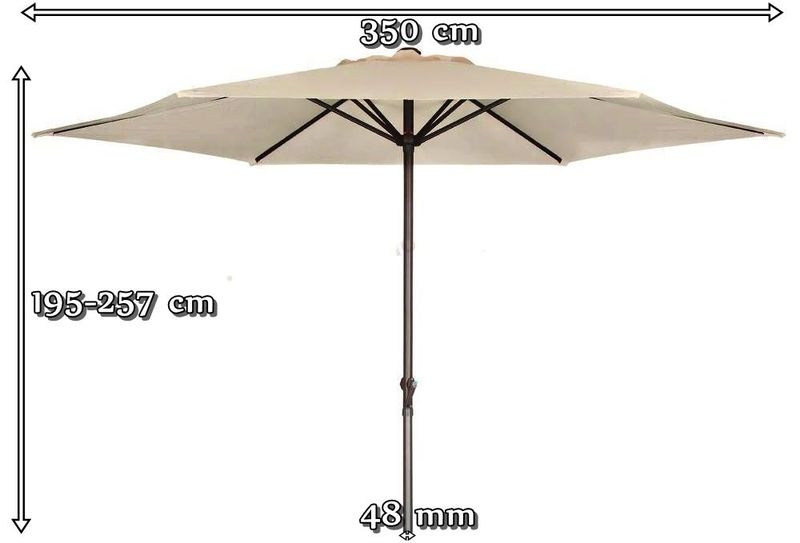 Wymiary parasola Basic Lift II 350
