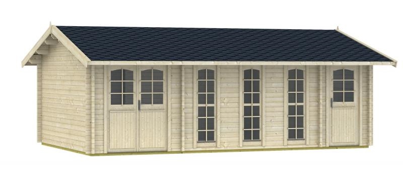 Drewniany domek na długą działkę RYBITWA A 7x3 (19,74m2)