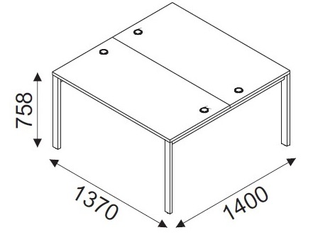 Biurko wielostanowiskowe svenbox bg023 wymiary