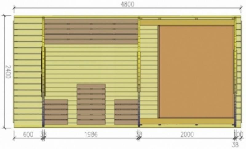 Domek letniskowy drewniany BOBEK B 12,4m2