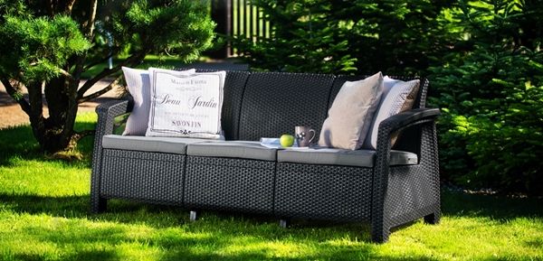 Sofa corfu grafitowa