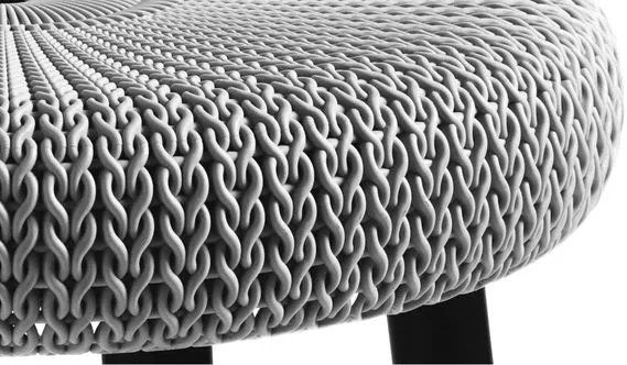 Zbliżenie na siedzisko stołka Cozy Stool Szary