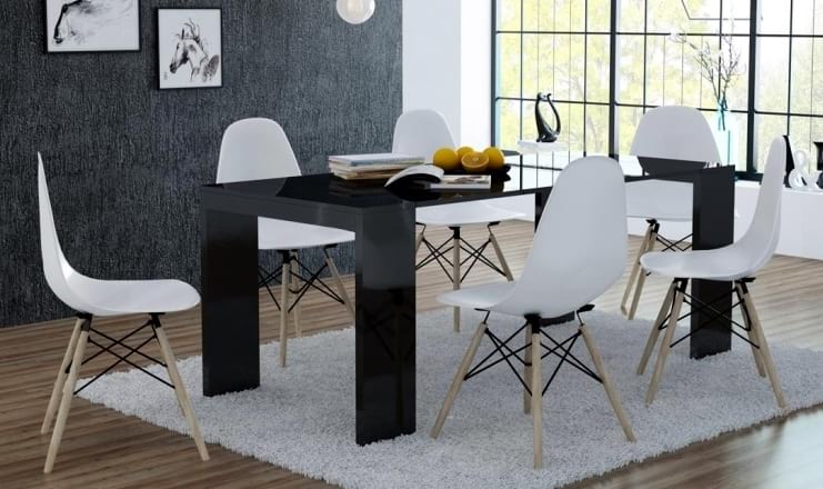 Stół Lille 2w1 czarny połysk