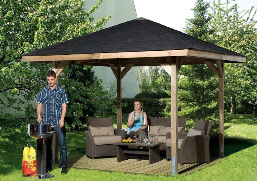 Altanka ogrodowa z drewna Dalia 330x330