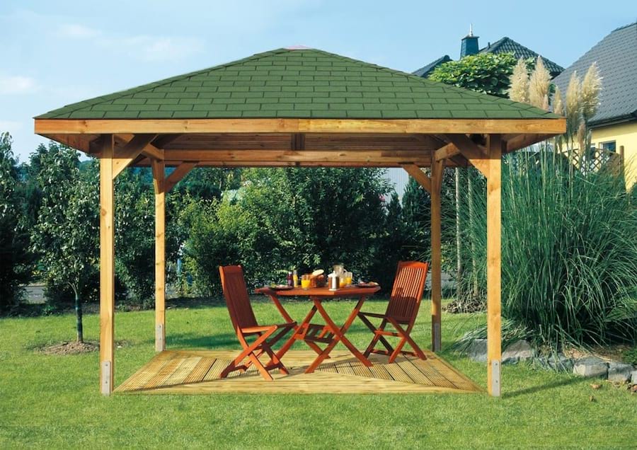 Drewniana wiata ogrodowa Dalia 380x380