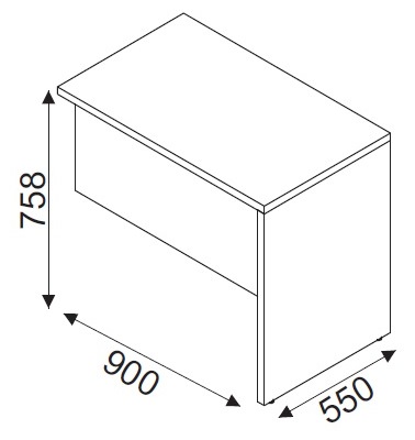 Dostawka do biurka Svenbox EC90