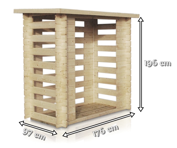 Drewutnia do ogrodu 190x110