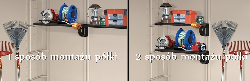 Factor 6x6 półki wewnątrz domku