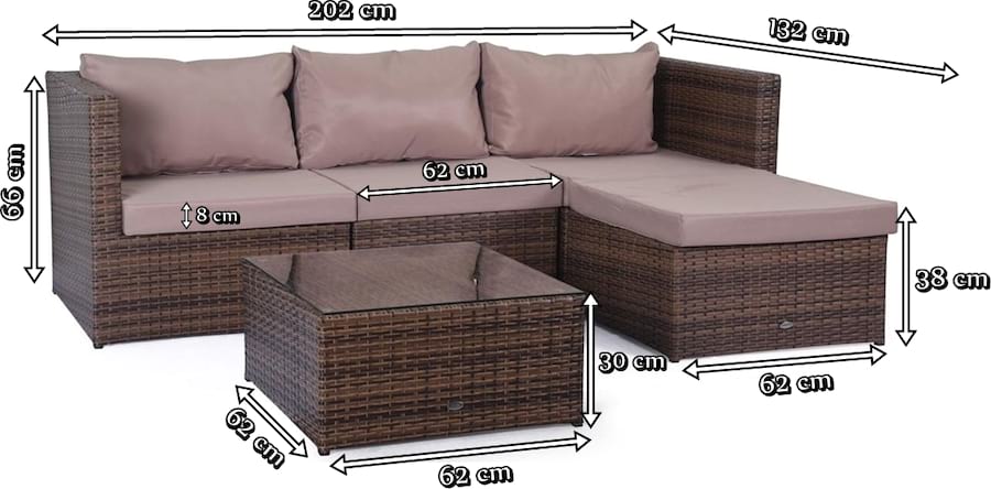 Wymiary FARLITO V Black Along & Ice Grey