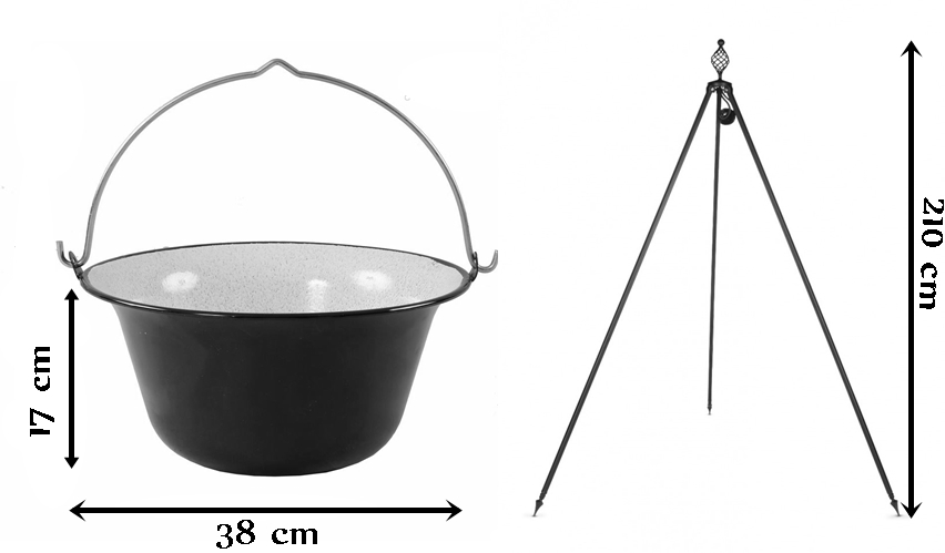 Wymiary kociołka emaliowanego Oskar 10l
