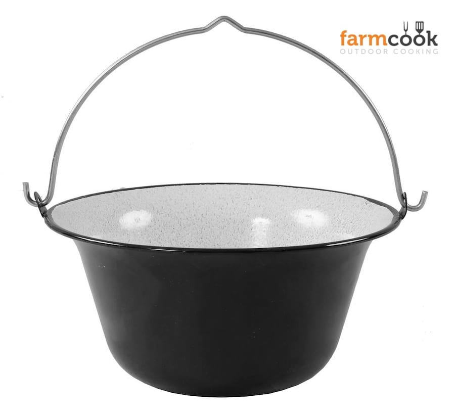 Kociołek do gotowania na ognisku emaliowany 10L - Farmcook