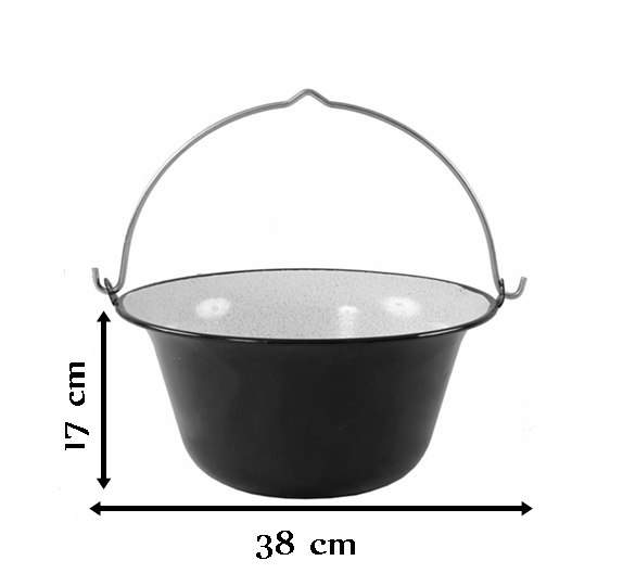 Wymiary kociołka emaliowanego 10l