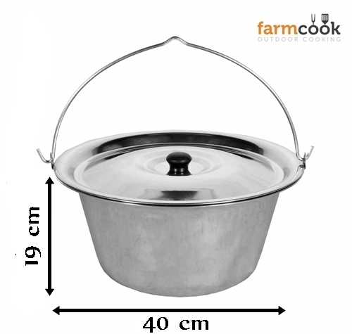 Wymiary kociołka nierdzewnego Inox 14l