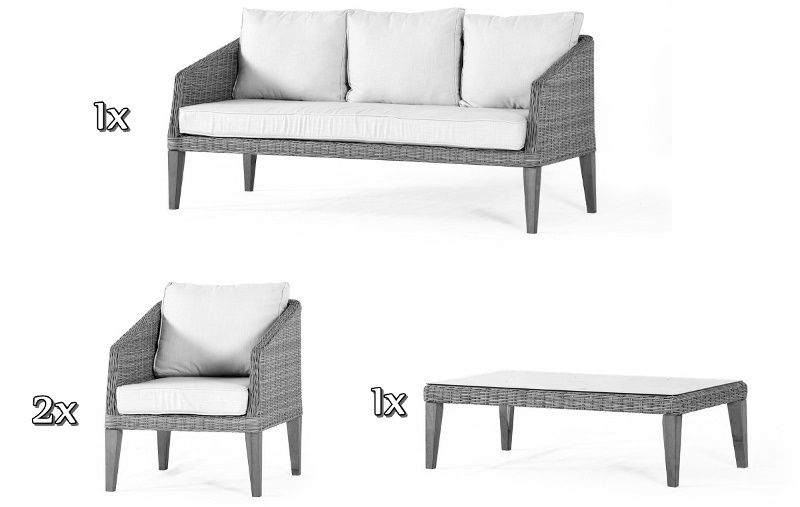 Elementy zestawu GAMBITO Melange Brown & Ivory