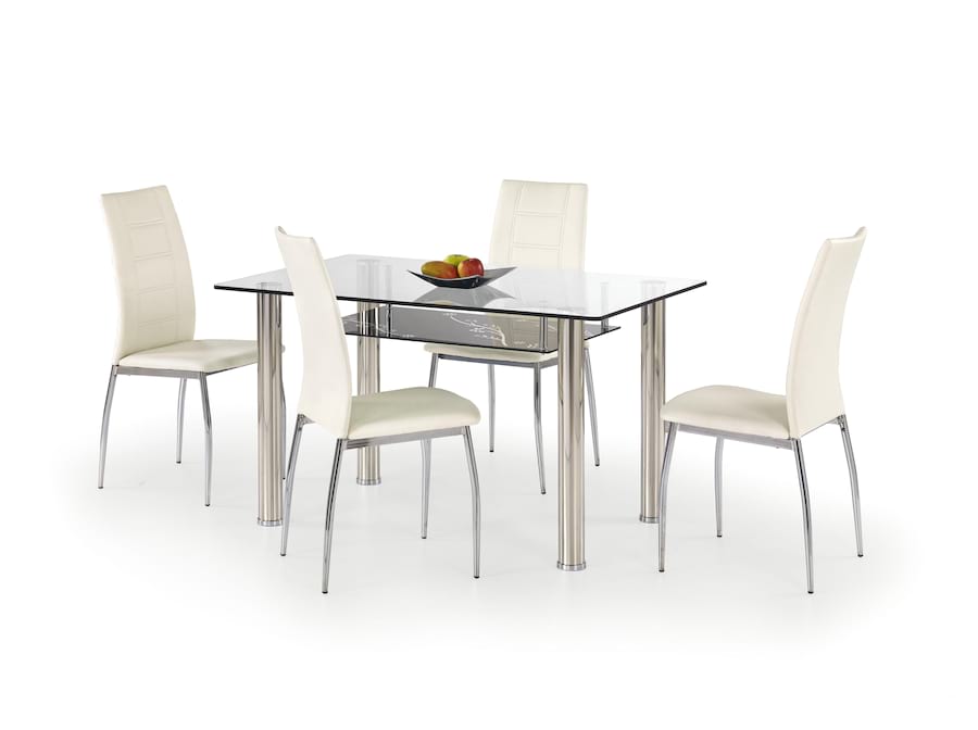 Stół ze szklanym blatem oraz półką Lenart Halmar