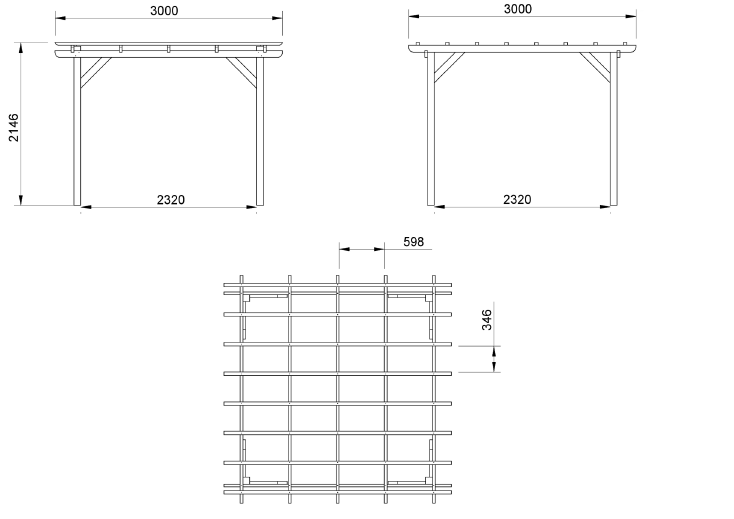 Pergola henley wymiary