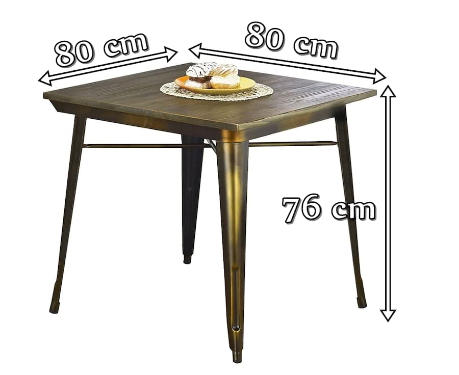 Stolik na metalowych nogach Magnum Halmar yellow cooper 