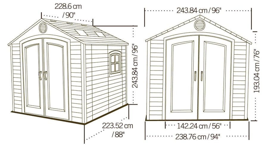 Szopa ogrodowa Lifetime 244x229