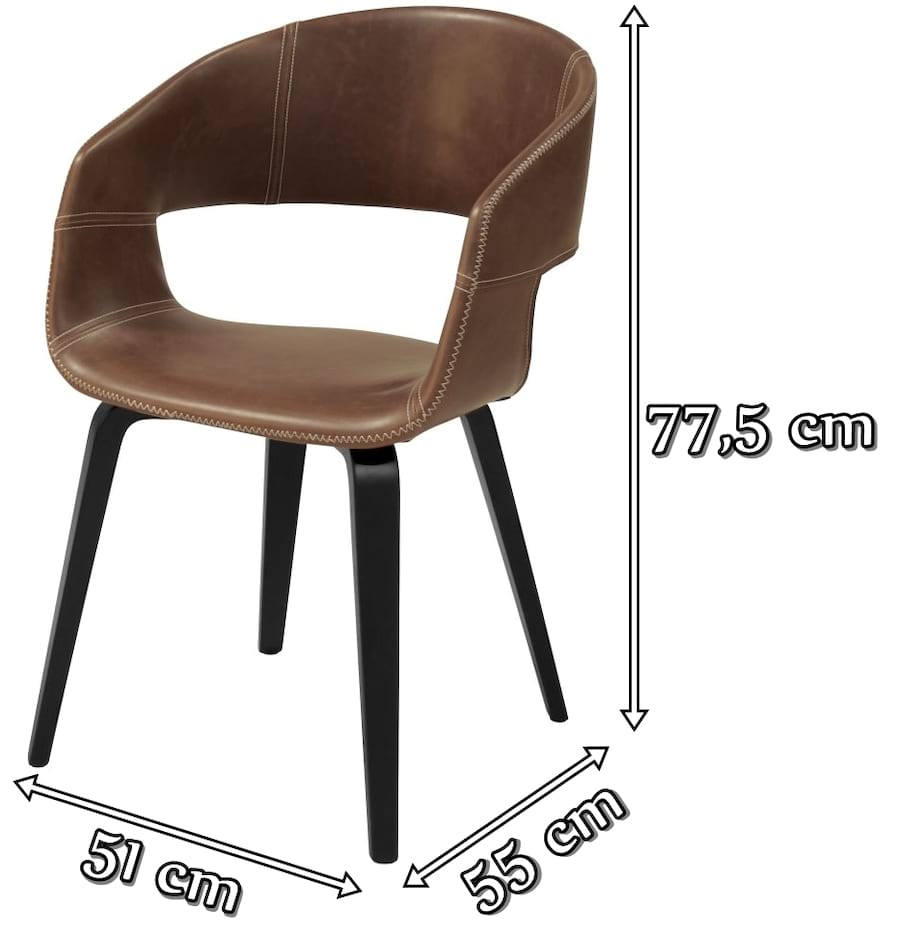 Krzesło nova brązowe
