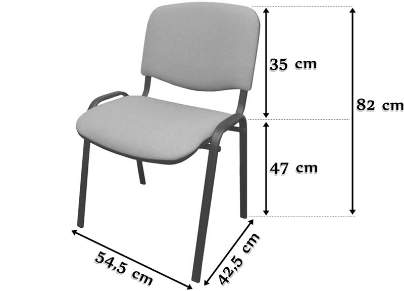 Wymiary krzesła ISO