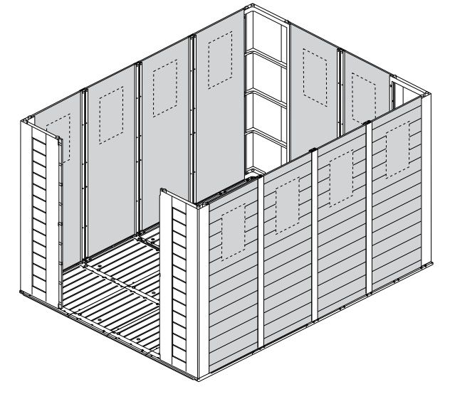Możliwość montażu okien w domku 8x11