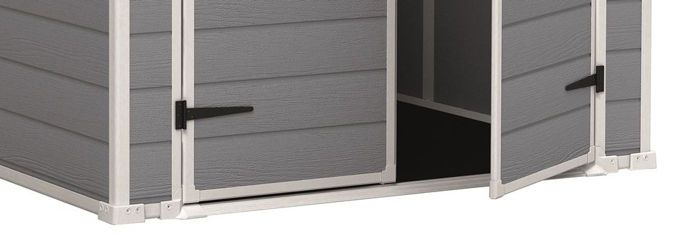 Wytrzymała podłoga w domku narzędziowym Manor 6x8