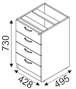Wymiary kontener biurowy svenbox KH26