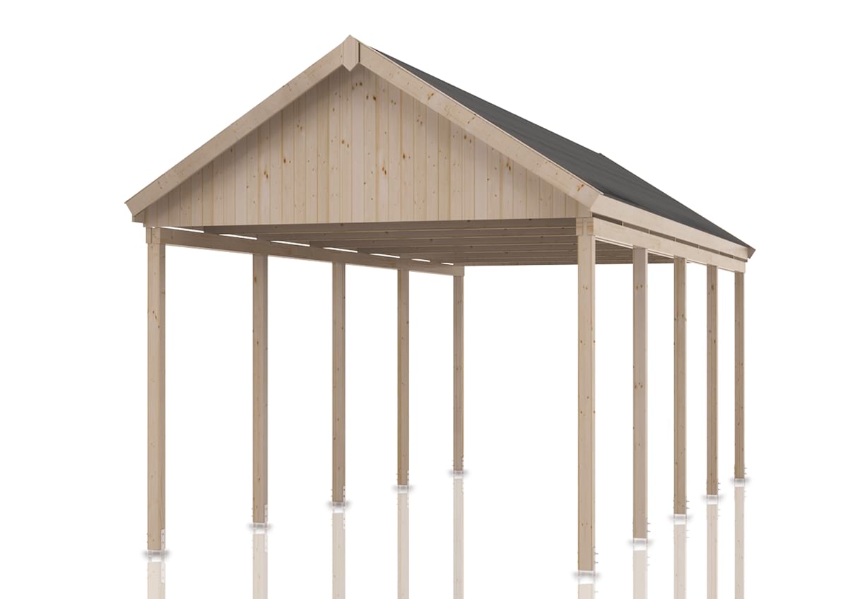 Garaż do ogrodu z drewna Konwalia 346x639