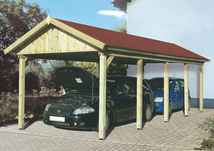 Garaż do ogrodu z drewna Konwalia 346x639