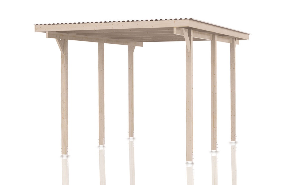 Wiata samochodowa z drewna Krokus