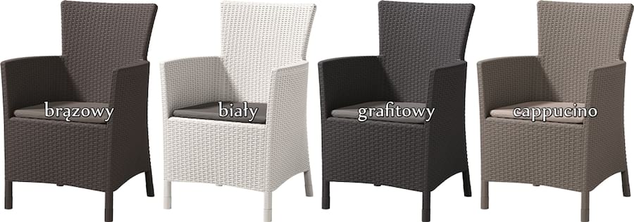 Kolorystyka fotela ogrodowego iowa
