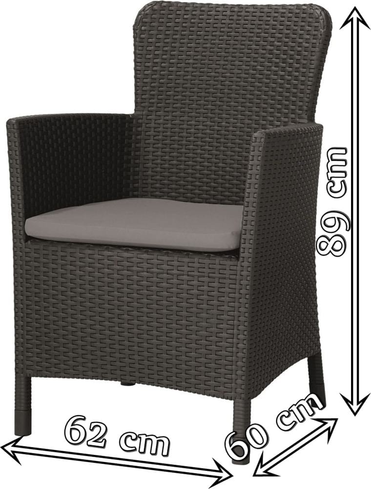 Wymiary fotela Miami Allibert