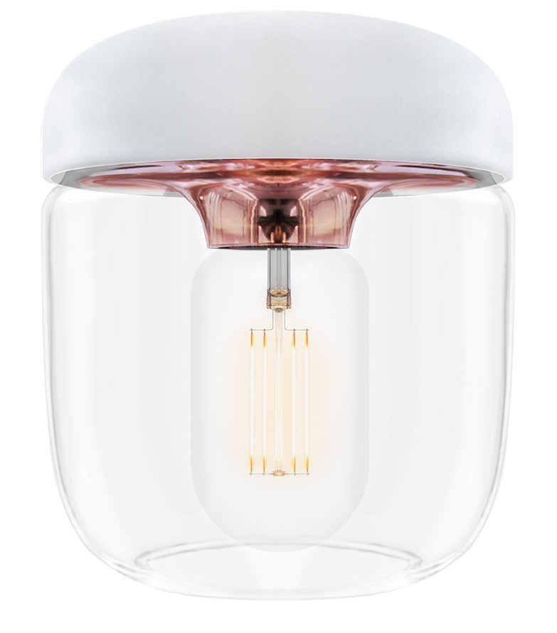 Lampa acorn white miedż 