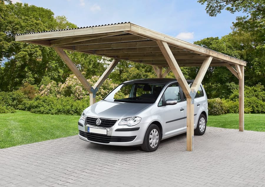 Garaż na samochód do ogrodu Lilia 300x600