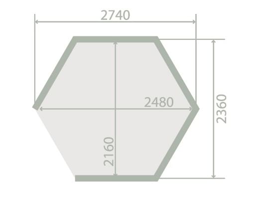 Altana ogrodowa z drewna z podłogą i ławkami Maciejka