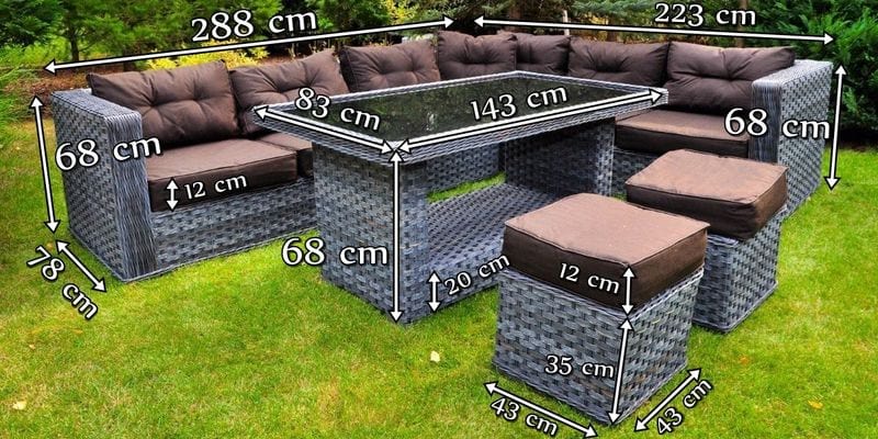 Wymiary zestawu Maestoso