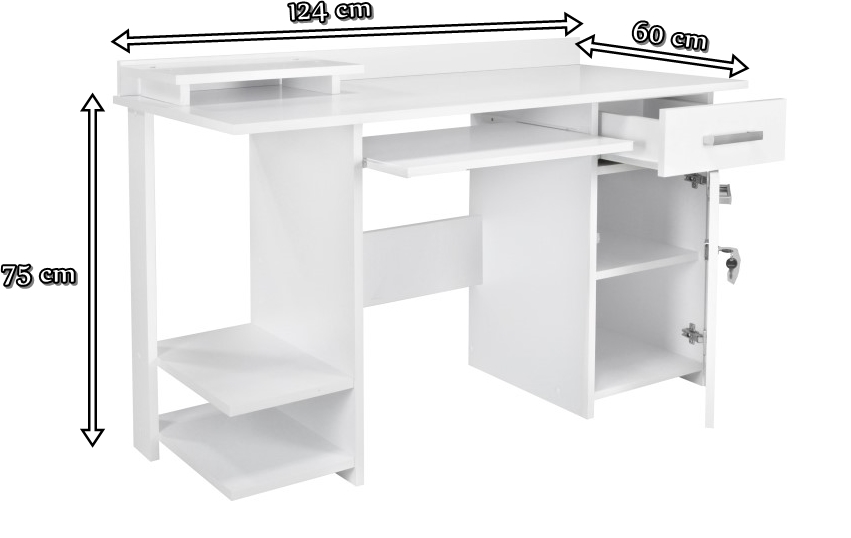 Biurko Alfa - wymiary