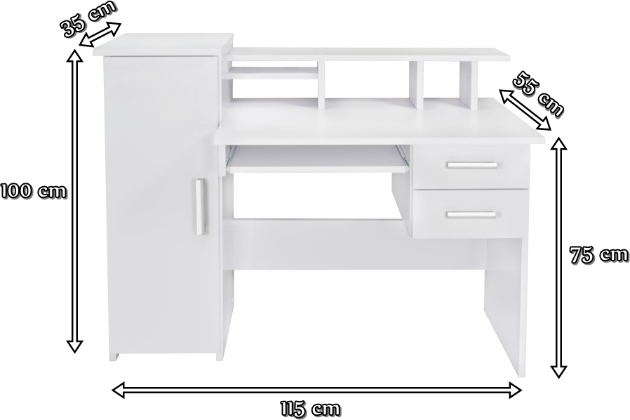 Biurko Robson - wymiary