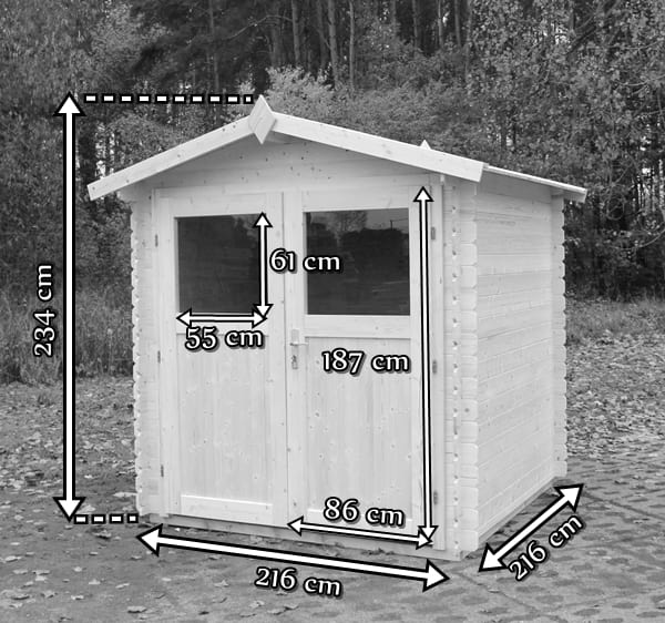 Domek Ognik - wymiary