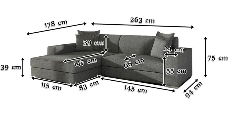 Wymiary narożnik Mexico