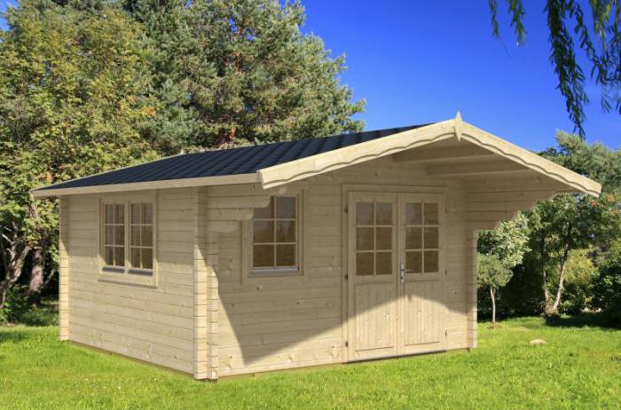 Wygodny drewniany domek MODRASZKA B 4x5 (17,56m2)