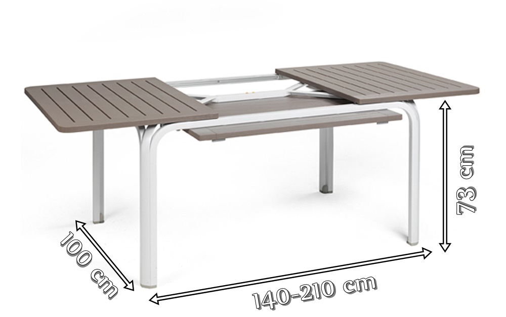 Nardi stolik ogrodowy Alloro 140 Tortora/Bianco