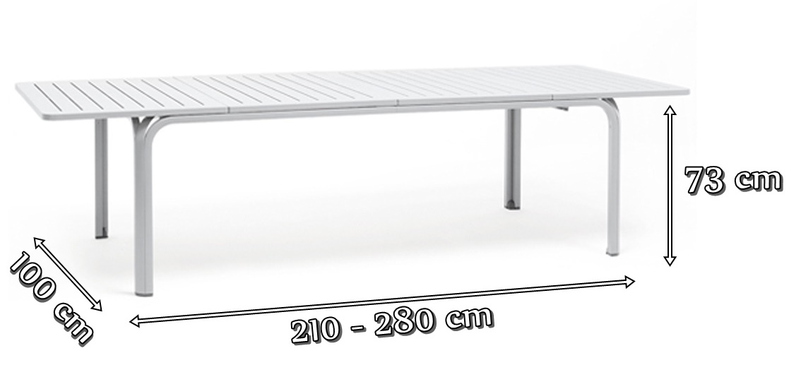 Nardi Alloro 210 stół ogrodowy Bianco