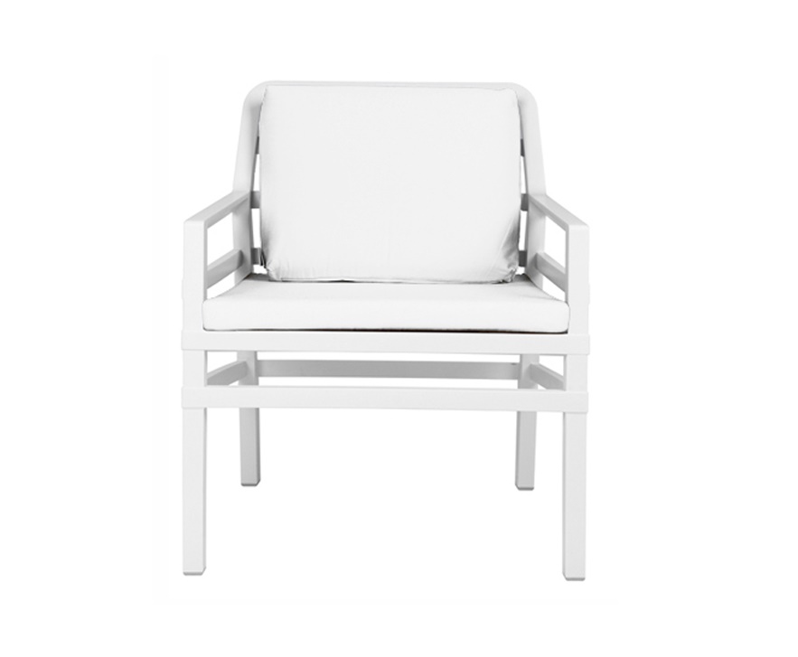 Nardi fotel ogrodowy z poduszkami Aria Fit Bianco/Bianco